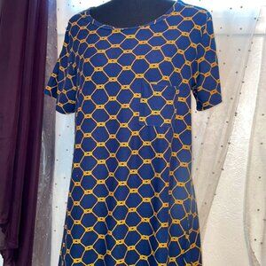 LulaRoe Asymmetrical Nautical Rope dress